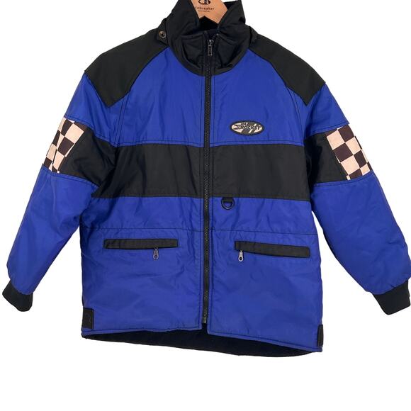 Joe Rocket Little Rocket Blue & Black Motorcycle Racing Jacket Size 12 - Picture 1 of 11